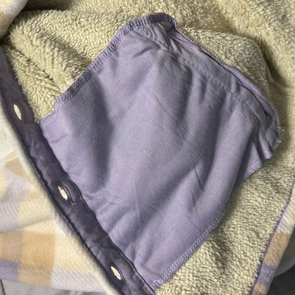 ⭐️NWT⭐️ Sage Collective Fleece Plaid Sherpa-Lined Shacket Women's Size M - Picture 5 of 10